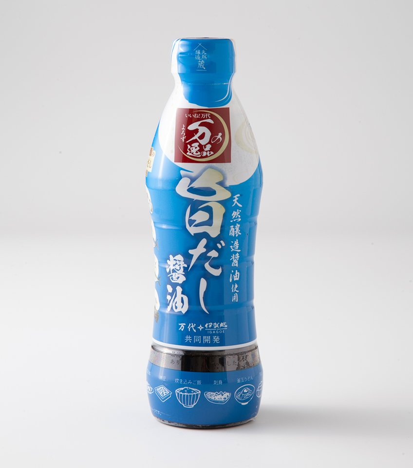 万の逸品 天然醸造醤油使用 旨だし醤油｜万代のこだわり（イチオシ！）