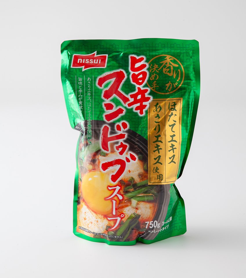 旨辛スンドゥブスープ｜万代のこだわり（イチオシ！）