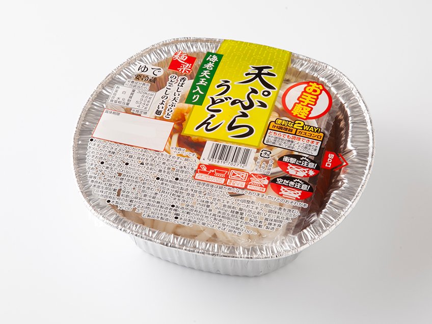 お手軽鍋焼　天ぷらうどん｜万代のこだわり（イチオシ！）