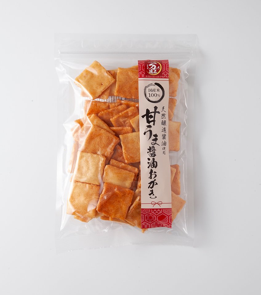 万の逸品 甘うま醤油おかき｜万代のこだわり（イチオシ！）