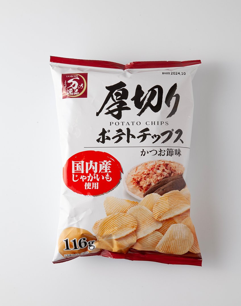 万の逸品 厚切りポテトチップスかつお節味｜万代のこだわり（イチオシ！）