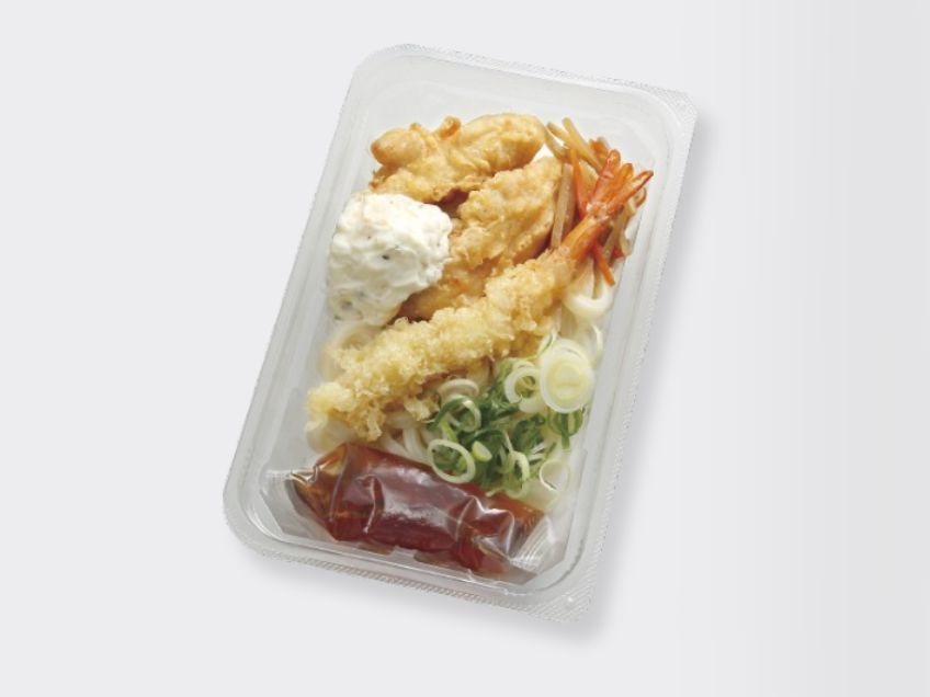 うどん弁当「海老天・タルタルとり天」｜万代のこだわり（イチオシ！）