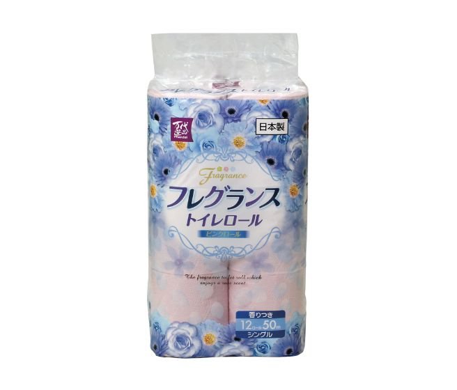万代選品　フレグランストイレロール　５０ｍ　シングル　１２ロール